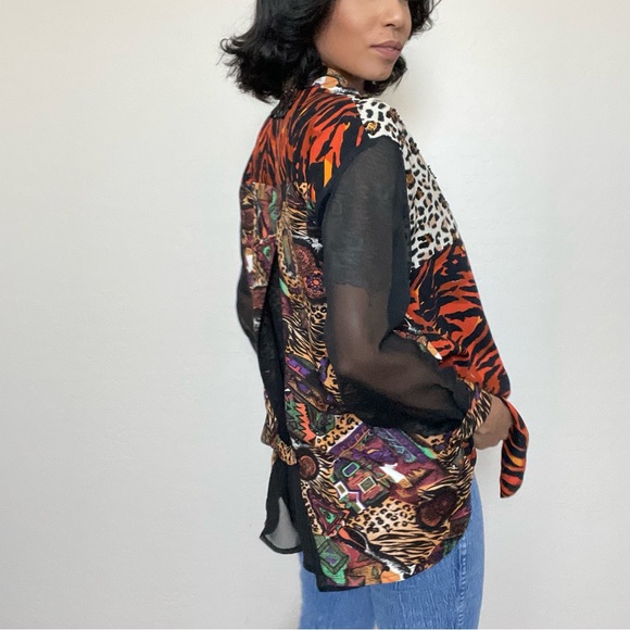 Faith Vintage Mixed Media Mash Up Blouse - Picture 9 of 17